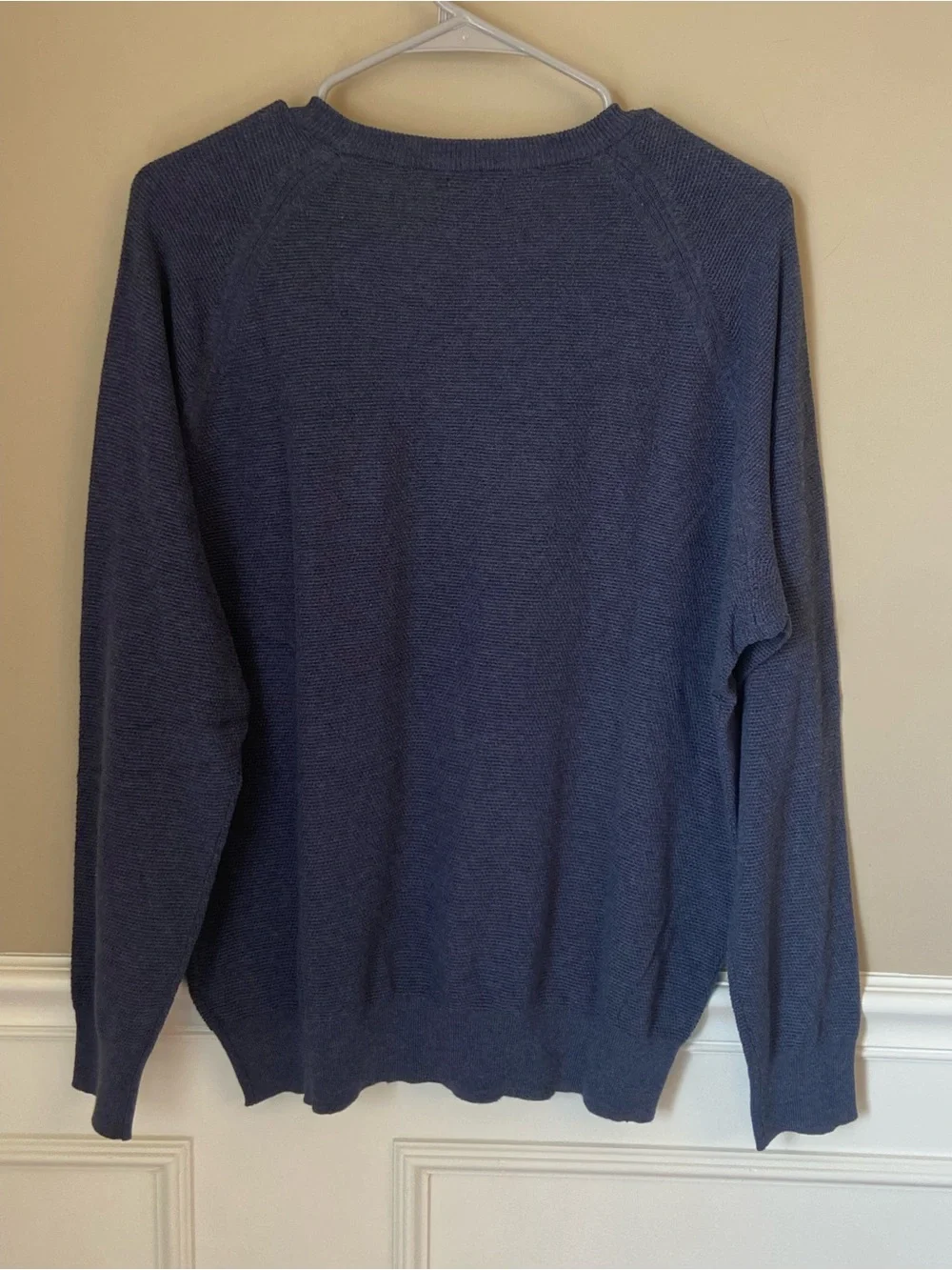 J. Crew Men’s Lightweight Cotton Blue Sweater, Medium, NWT, Smart Casual Resort